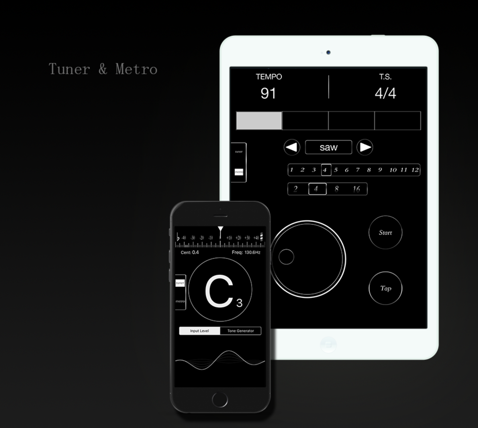 TunerMetro tuner and metronome interface