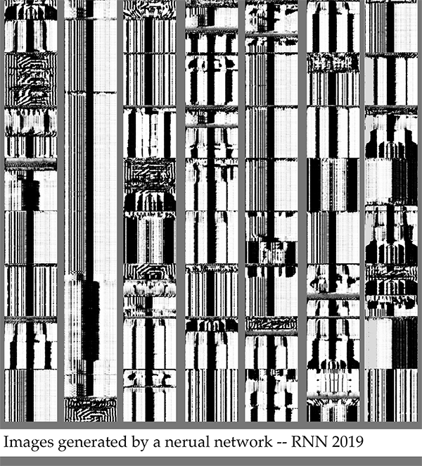 Machine-generated drawing from RNN Drawer by Liu Hao, 2019