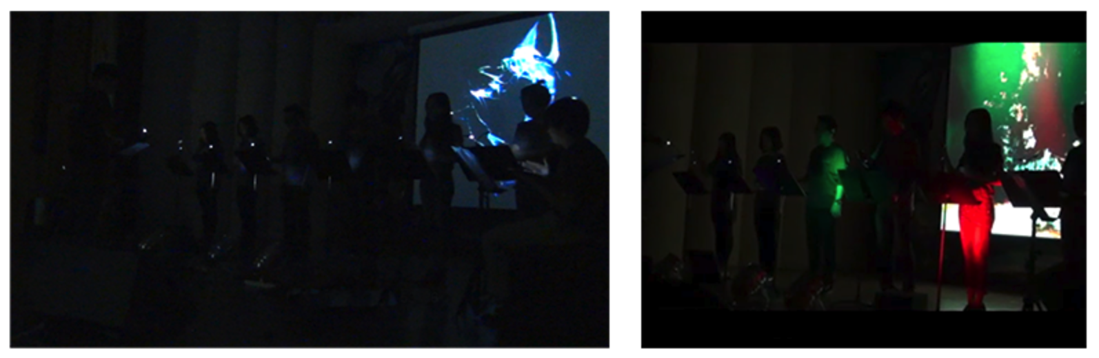 Stage performance documentation for Light Object at China Conservatory of Music in 2012